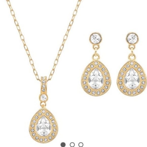 Swarovski Gold Sensation Set pendant & earrings - Picture 1 of 6